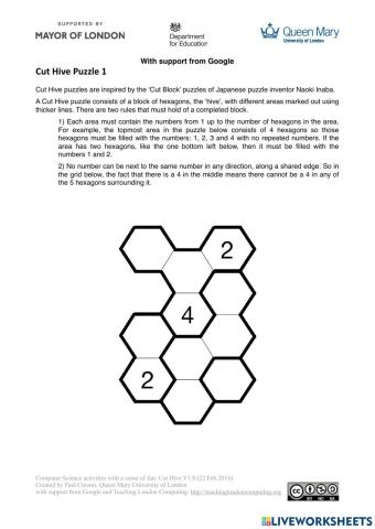 Number Hive Puzzle