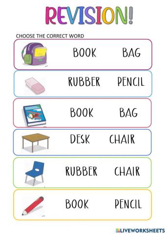 Revision: school objects