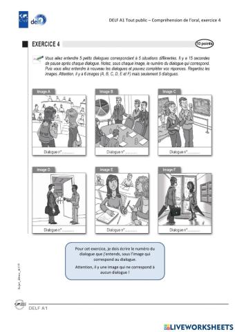 Compréhension orale A 1