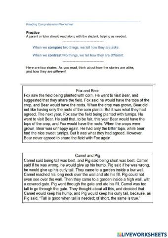 Compare and contrast