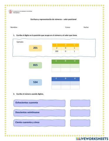Números hasta la centena