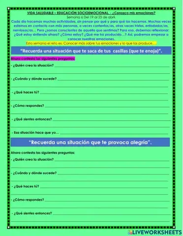 Reconoce tus emociones