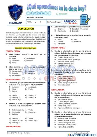 Pract. inclusión formas