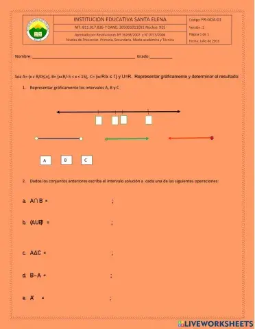 Registro de actividad de operaciones con intervalos