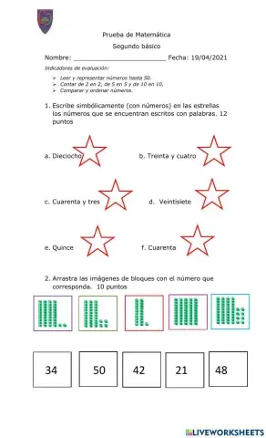 Prueba de matematica