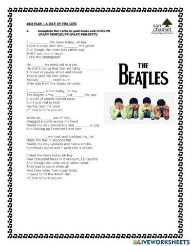 Past tense songs Beatles
