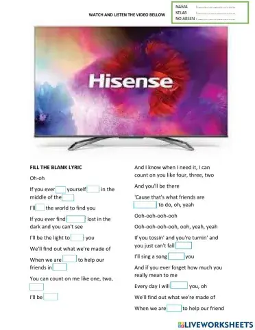 Song for 7 grade (count on me by bruno mars)