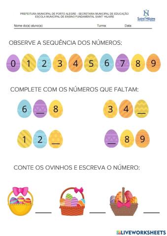 Atividade de páscoa