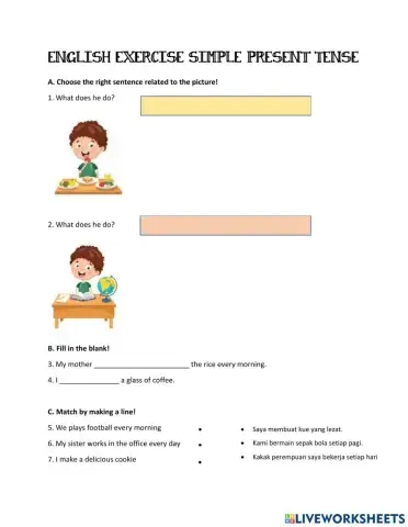 Simple present tense