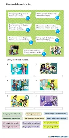 Going to ( listening and reading intro)