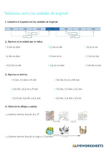 Relaciones entre las unidades de longitud
