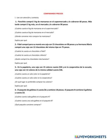 Comparando Precios