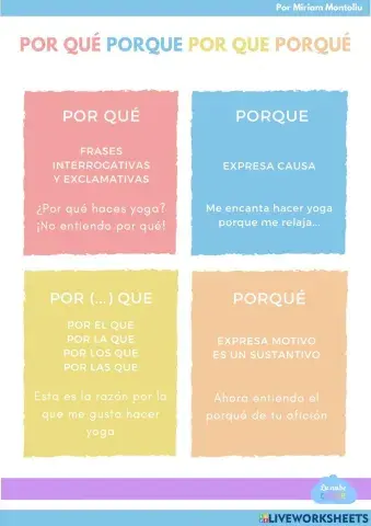 ¿Por qué? Porque...