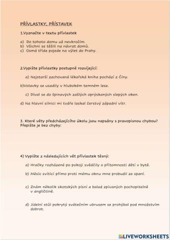 Přívlastek, přístavek