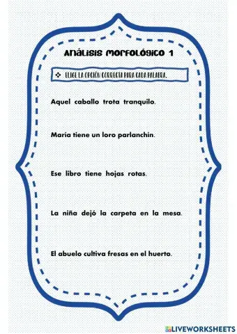 Análisis morfológico 1