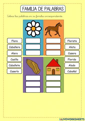 Familia de palabras
