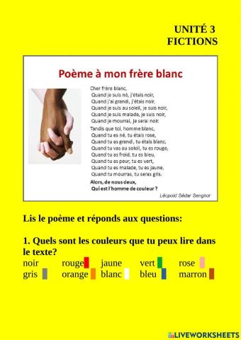 Poème à mon frère blanc