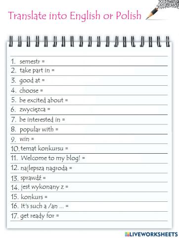 Writing a blog entry - useful words