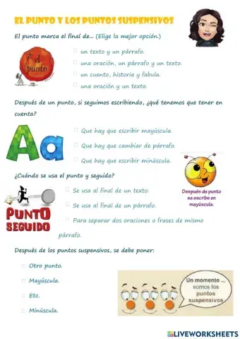 El punto y los puntos suspensivos