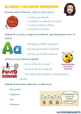 El punto y los puntos suspensivos