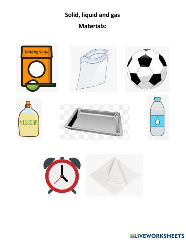 Solid Liquid Gas Experiment