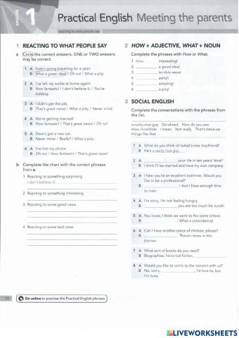 Practical English Meeting the parents