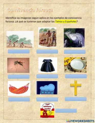 Convivencia forzosa Taínos y Españoles