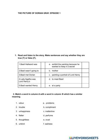 The picture of dorian gray 1