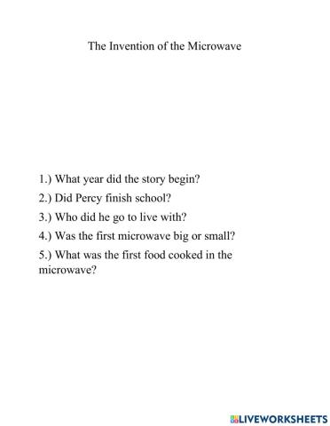 Invention of the Microwave