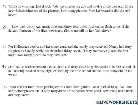 Two Step word problems