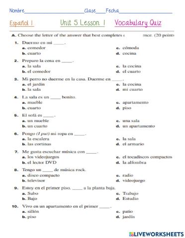U5L1 Vocabulary Quiz (04-20-2021)