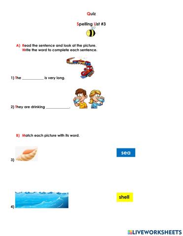 Spelling quiz-3