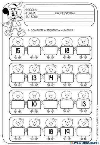 Természetes számok 20-ig EKO