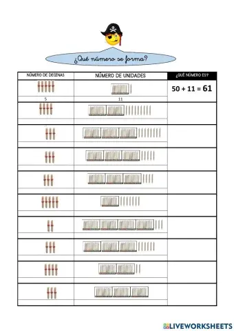 Numeración abn 1º primaria ficha 64