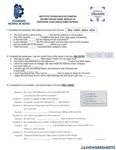 Segundo examen modulo 7 tecnologico