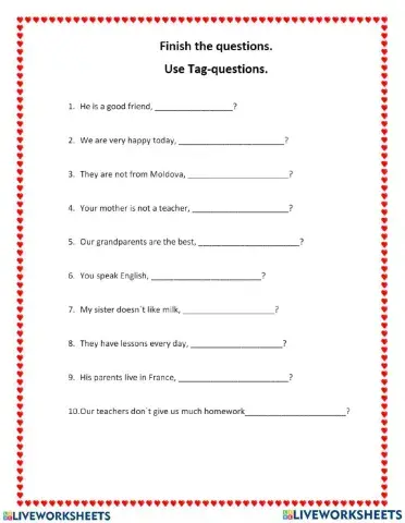 tag questions fill in the blank