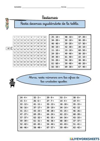 Numeración abn 1º primaria ficha 69