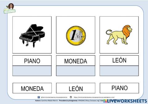 Piano, moneda, león