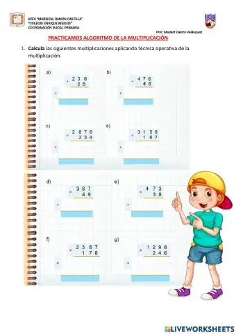Multiplicaciones por tres cifras