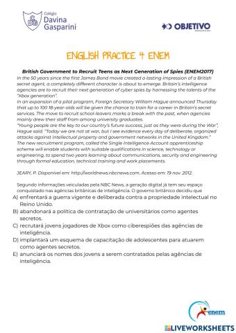 English practice 4 enem
