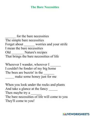 The Bare Necessities