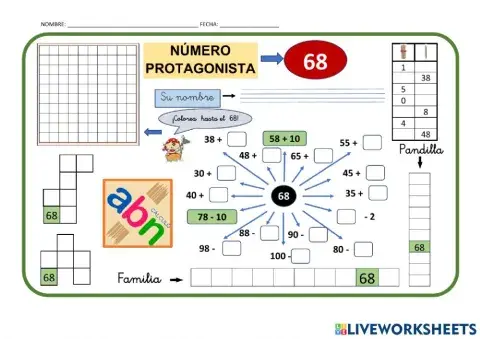 Numeración abn 1º primaria ficha 67