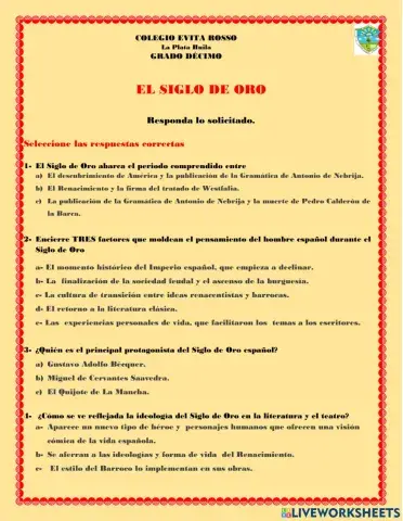 Cosmovisión del hombre del Siglo de Oro.