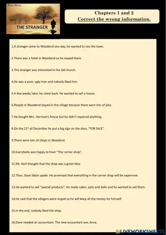 The Stranger Chapters 1 and 2