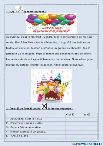 L'anniversaire d'Annie