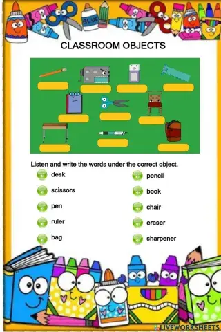 Classroom objects 1