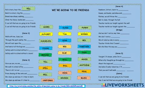 We-re going to be friends song