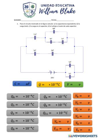 Evaluación capacitores, resistencias