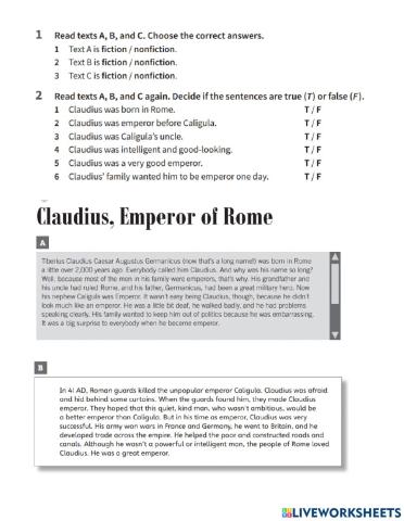 Claudius, Emperor of Rome