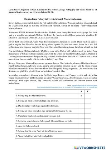 2010. Oktober Leseverstehen 1